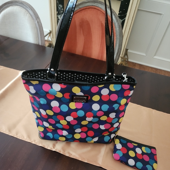 LuLu Vintage style polkadot and patent leather shoulder bag - Picture 4 of 7